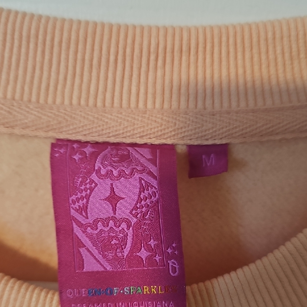 QUEEN OF SPARKLES Peach Sweatshirt - Picture 2 of 4